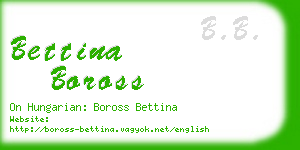 bettina boross business card